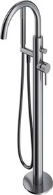 Baterie cada-dus freestanding Omnires Y monocomanda finisaj nichel periat