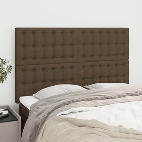 vidaXL Tăblii de pat, 4 buc, maro închis, 72x5x78/88 cm, textil