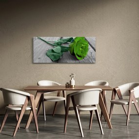 Tablou - Trandafir verde (120x50 cm)