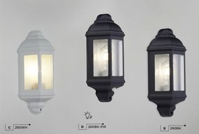 Aplica perete de exterior stil traditional IP44 Outdoor 280BK SRT
