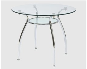 Masă de sufragerie Francisca (sticlă + cromat) (pentru 4 persoane). Promo -6%. 1050150