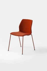 Scaun lemn masiv Kalea cadru fix cu 4 picioare din otel, 52 × 80 × 46 cm