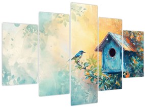 Tablou - Birdhouse, acuarelă, acuarelă (150x105 cm)