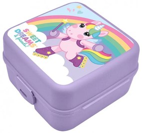 Unicorn Sweet Dreams cutie de prânz cu compartimente, cutie sandwich