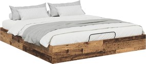vidaXL Cadru de pat otoman Lemn vechi 160 x 200 cm Lemn prelucrat