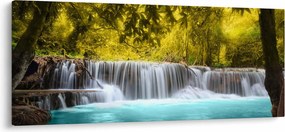 Tablou - Cascadă, cu culori strălucitoare (120x50 cm)