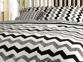 Lenjerie de pat din bumbac Renforce DUNGI alb-negru Dimensiune lenjerie de pat: 70 x 90 cm | 140 x 200 cm