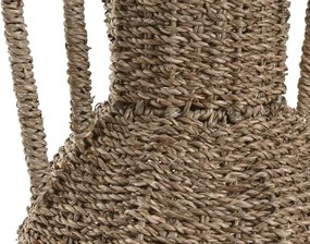 Vază decorativă tropical natural din iarbă de mare cu structură din metal, "Sevanta"