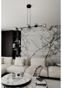 Lustră pe cablu ROSSI 6xE14/10W/230V negru/gri