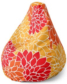 Sac de șezut Pear flori colorate - pentru copii, roșu / galben