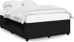 vidaXL Cadru de pat fără saltea, negru, 160x200 cm, catifea