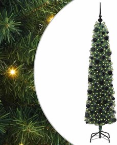 vidaXL Brad de Crăciun artificial Verde 180 cm PVC și oțel și plastic