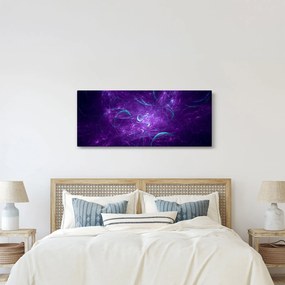 Tablou cu abstracțiune modernă în albastru (120x50 cm)