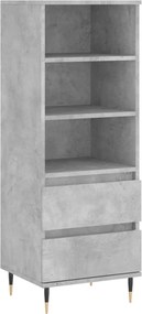 vidaXL Dulap înalt, gri beton, 40x36x110 cm, lemn compozit