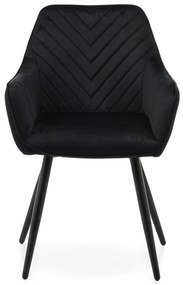 JAKS SCAUN DE SUFRAGERIE VASTO VELUR NEGRU