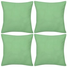 Huse de perna din bumbac, 50 x 50 cm, verde mar, 4 buc. 1, Verde mar, 50 x 50 cm
