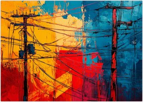 Tablou - Linii electrice abstracte (70x50 cm)