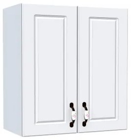 Corp superior 60 cu 2 usi pentru hota telescopica Zebra MDF alb