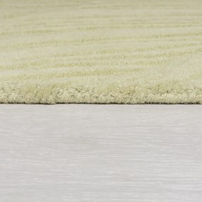 Covor verde rotund din lână ø 160 cm Lino Leaf – Flair Rugs