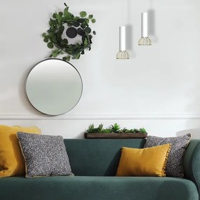 Lustră pe cablu DANTE 1xGU10/25W/230V alb/aurie