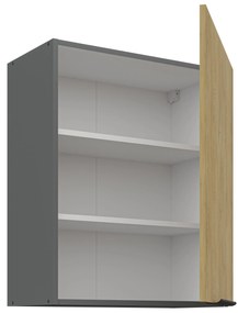 Dulap superior de bucătărie Carminia 60 G-72 1F (stejar cremona + antracit). 1127934