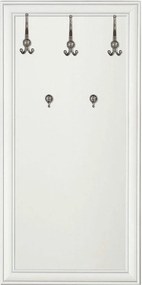 Cuier hol intrare IDENTO, alb, PAL/metal, 75x3x144 cm