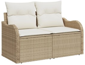 vidaXL Set de canapele pentru grădină 9 pcs Bej 100 x 55 x 73 cm