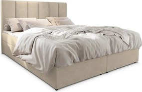 OFERTA Pat tapitat boxspring MERALIS 180x200 cm bej II. calitate