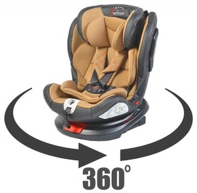 Scaun Auto Pentru Copii cu Isofix NOVOKIDS™ Motion PLUS, Rotire 360°, 0-36 kg, 4 pozitii inclinare, Omologare R-129 i-Size, Transformabil scoica