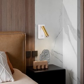 Spot LED de perete Brilagi MAYA 1xG9/7W/230V alb/auriu