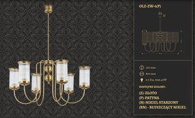 Candelabru 6 brate design clasic din alama OLZANO