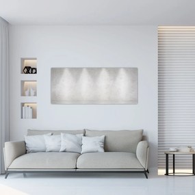 Tablou - Perete de beton cu lumini (120x50 cm)