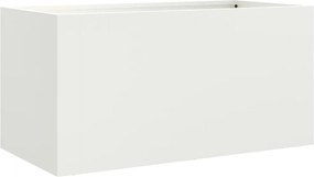 vidaXL Jardinieră, alb, 62x30x29 cm, oțel