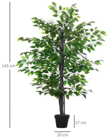 Arbore Artificial de Banan Outsunny, Planta Artificiala, bananier artificial | Aosom Romania