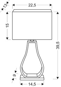 Lampă de masă FEMO 1xE14/40W/230V gri/maro