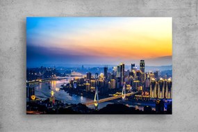 Tapet Premium Canvas - Oras din China la rasarit