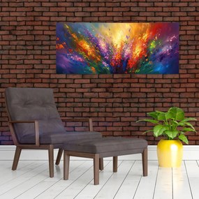 Tablou - Abstracție de flori (120x50 cm)
