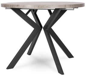 JAKS Masă rotundă extensibilă 90 - 190 cm beton Lugo