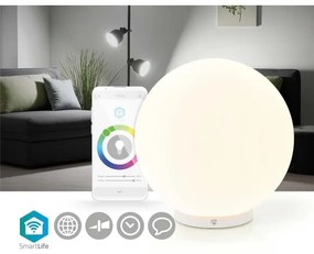Lampă LED RGBW de masă dimabilă SmartLife LED/5W/5V Wi-Fi Nedis WIFILM10CWT