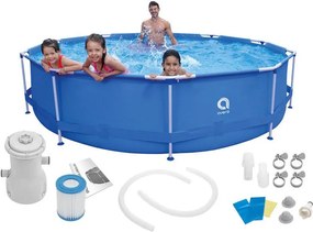 Set piscină cu cadru metalic 300 x 76 cm