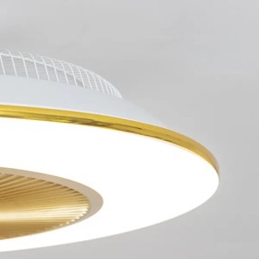 Plafonieră LED dimabilă cu ventilator Brilagi AURA LED/38W/230V auriu + telecomandă