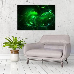 Tablou - abstracție verde (90x60 cm)