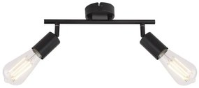 Plafoniera cu 2 spoturi directionabile design modern MARTHA negru
