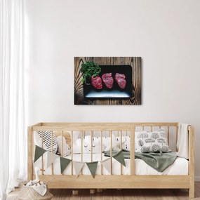 Tablou cu carne pe farfurie (70x50 cm)