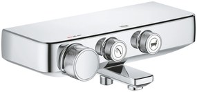 Coloana dus Grohe Vitalio palarie patrata 25 cm, baterie cada/dus termostat SmartControl (26698000 ,34718000)