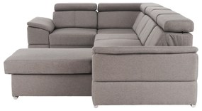 Colţar, gri maroniu Taupe, model dreapta, SEGORIA ROH U