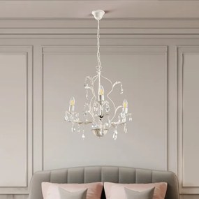ONLI - Candelabru TERESA cu lanț, 3x E14, 6W, 230V, alb
