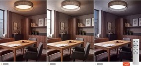 Brilagi - Corp de iluminat LED dimabil, mărime L, SM. ST., 36W/230V, 3000–6000K, Ø 55 cm, maro WT + telecomandă