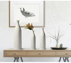 Vază ceramică albă, 33 cm