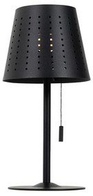 Set de 2 lămpi de masă negre cu LED inclus, reîncărcabile și solare, cu dimmer cu 3 trepte - Ferre